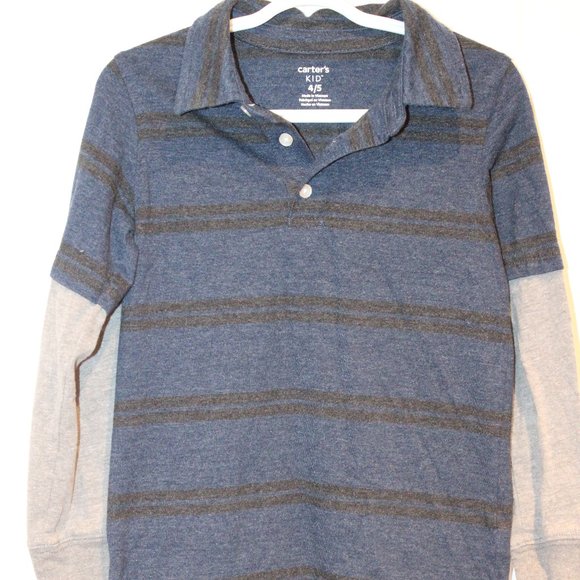 3/$20 🏷 Carters Polo Long Sleeve Size 4/5 - Picture 2 of 2
